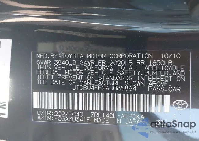 JTDBU4EE2AJ085864: 42192063