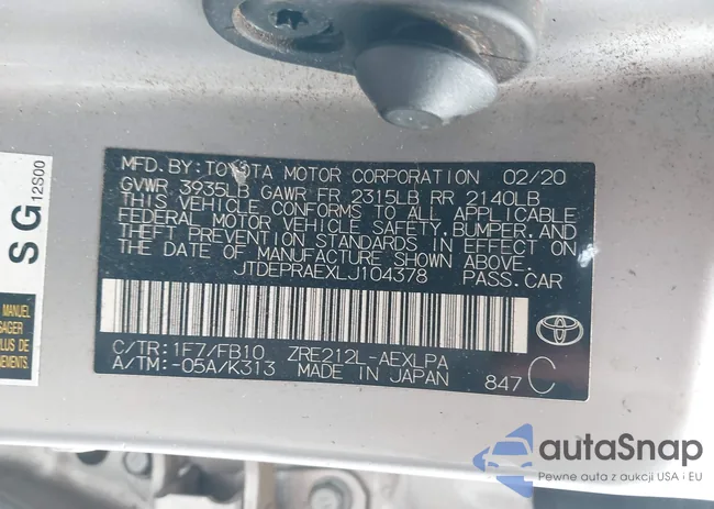 JTDEPRAEXLJ104378: 42192164