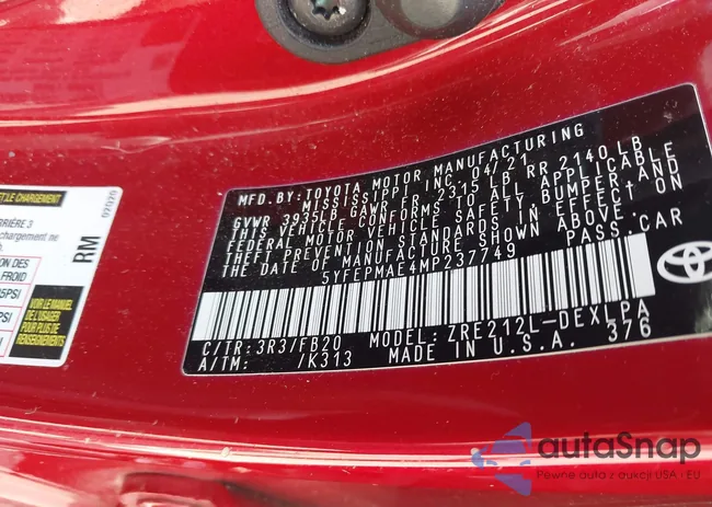 5YFEPMAE4MP237749: 42192174