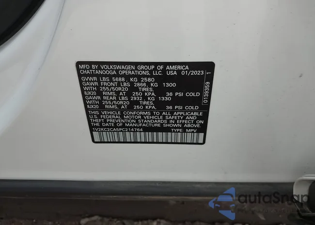 1V2KC2CA5PC214764: 42192334