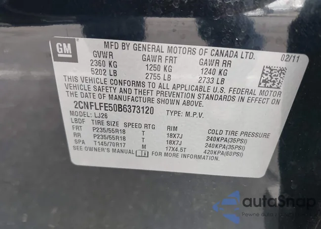 2CNFLFE50B6373120: 42192371