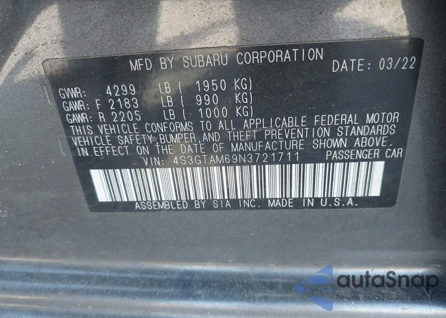 4S3GTAM69N3721711: 42193573