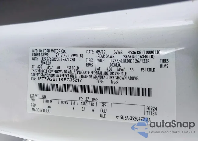 1FT7W2BT1KEG35217: 42193609