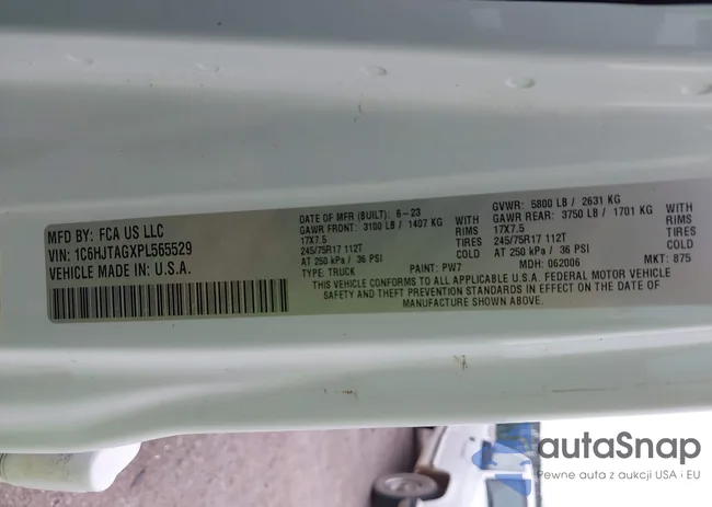 1C6HJTAGXPL565529: 42193626