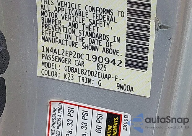 1N4AL2EP2DC190942: 42193724