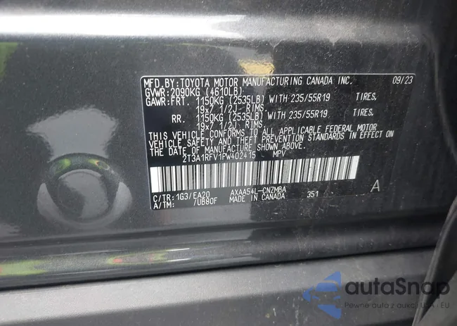 2T3A1RFV1PW402415: 42193736