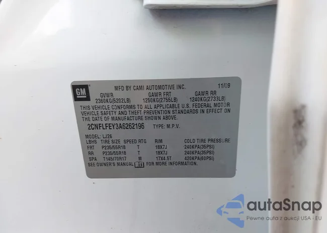 2CNFLFEY3A6262196: 42193981