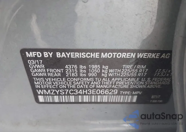 WMZYS7C34H3E06629: 42193989