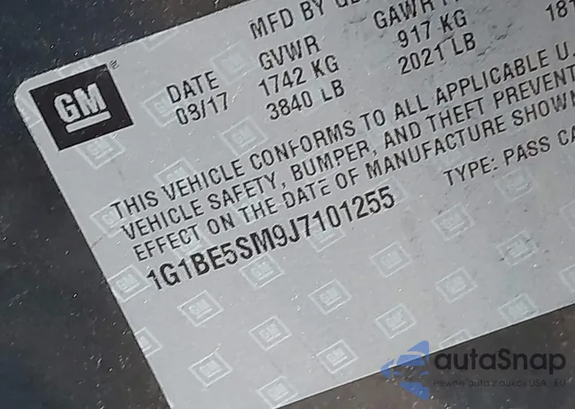 1G1BE5SM9J7101255: 42193122