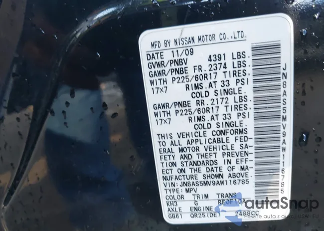 JN8AS5MV9AW116785: 42193157