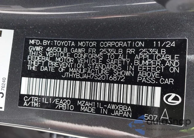 JTHYBJAH7S2016872: 42193165