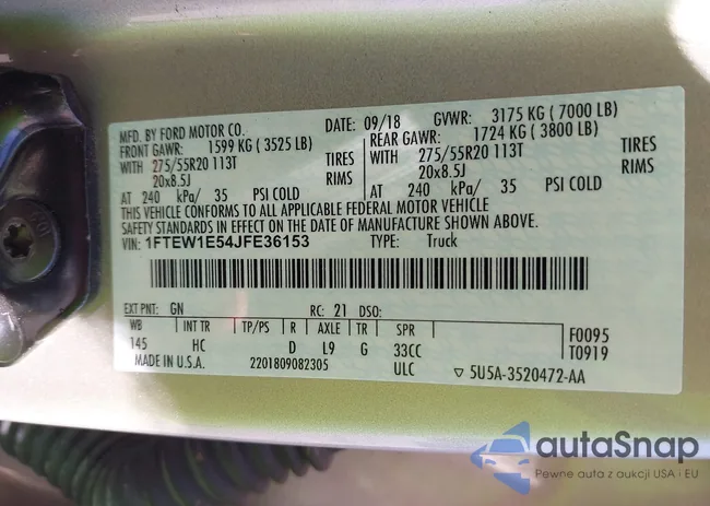 1FTEW1E54JFE36153: 42193233