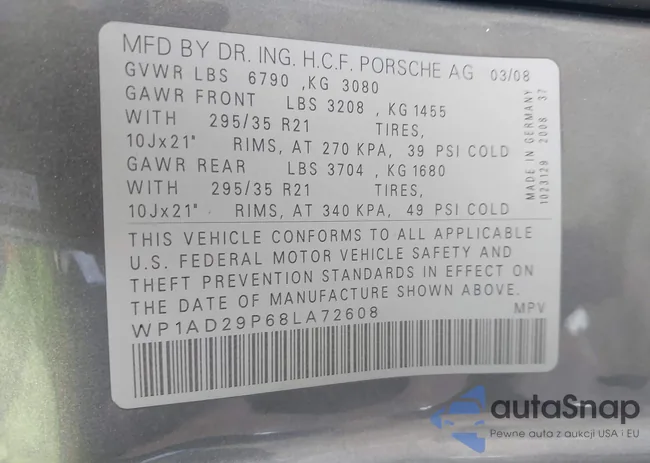 WP1AD29P68LA72608: 42193354