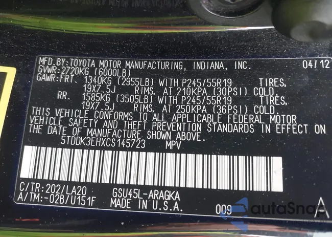 5TDDK3EHXCS145723: 42194476