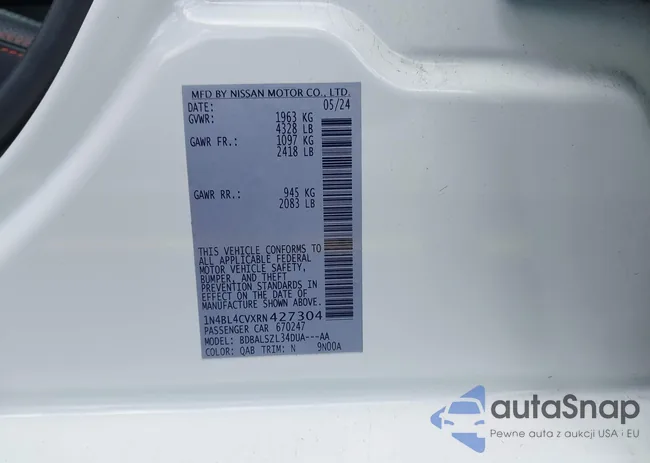 1N4BL4CVXRN427304: 42194928