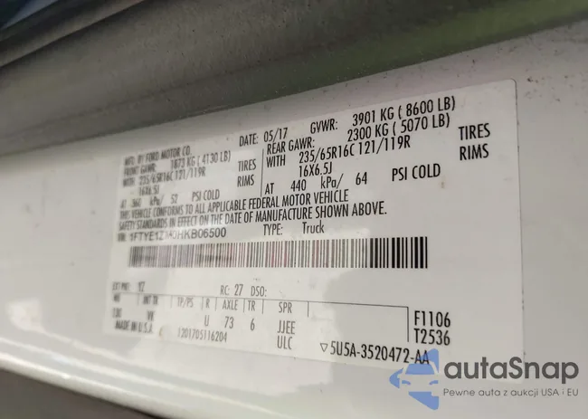 1FTYE1ZM0HKB06500: 42194071