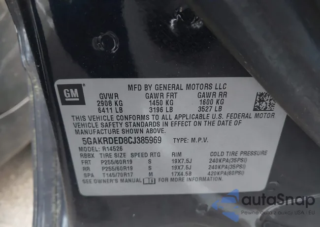 5GAKRDED8CJ385969: 42194089