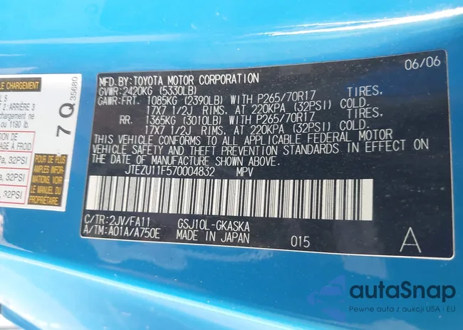 JTEZU11F570004832: 42194125