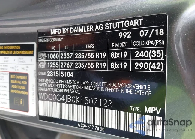 WDC0G4JB0KF507123: 42194416