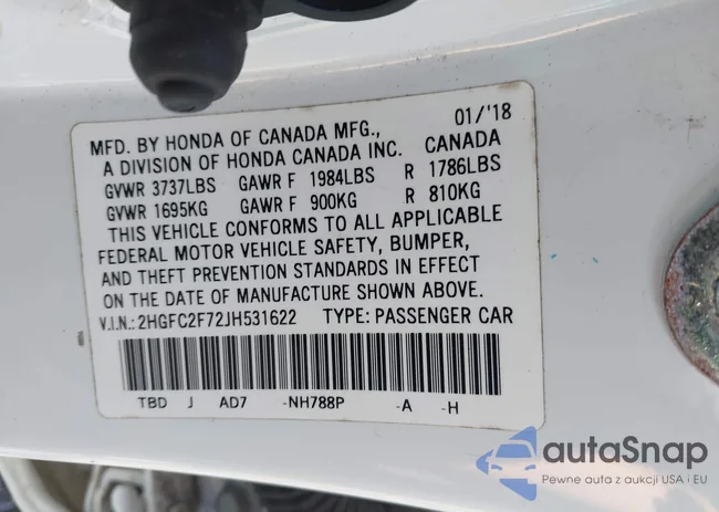 2HGFC2F72JH531622: 42195469