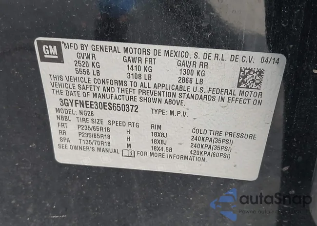 3GYFNEE30ES650372: 42195783