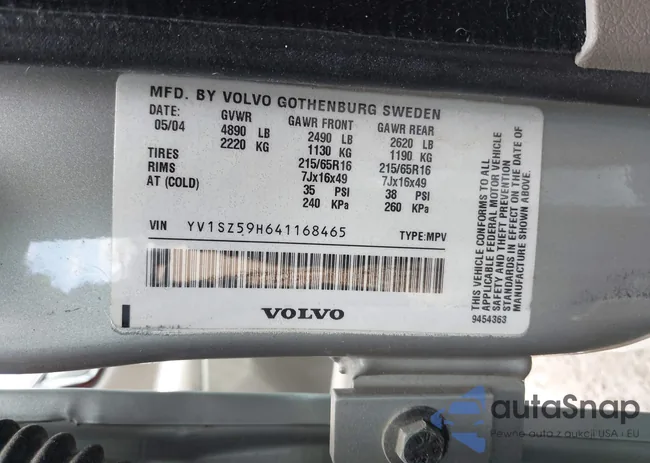 YV1SZ59H641168465: 42196012