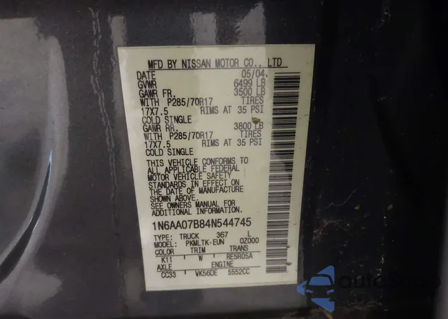 1N6AA07B84N544745: 42195072