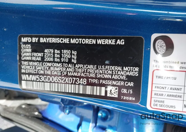 WMW53GD06S2X07348: 42195145