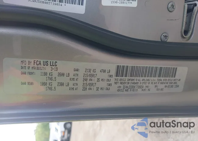 3C4NJDDB9KT739654: 42195345