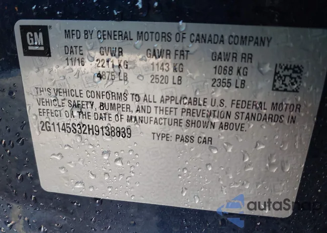 2G1145S32H9138839: 42195357