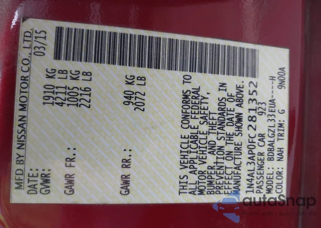 1N4AL3AP0FC281352: 42195392