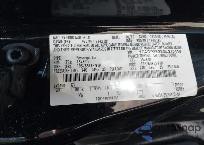 1FADP3E22GL215418: 42196472