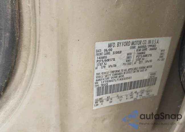 1FTRW07L71KE35531: 42196644