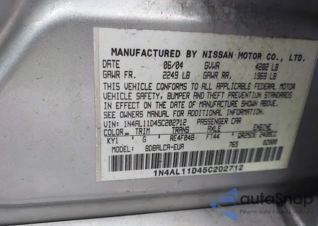 1N4AL11D45C202712: 42196647