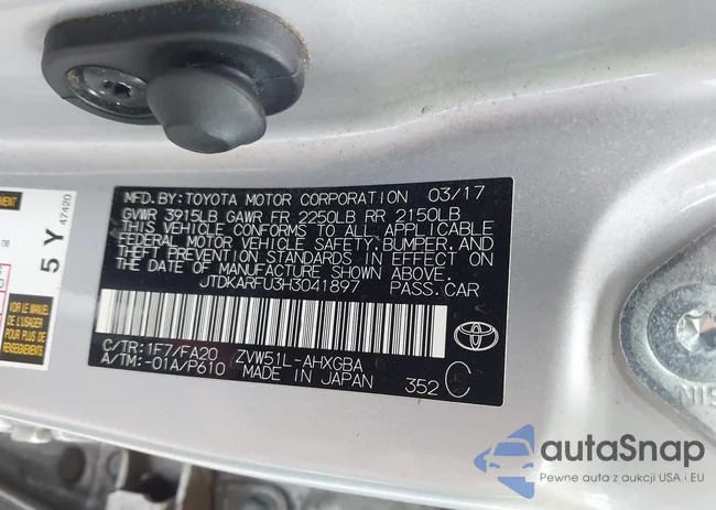 JTDKARFU3H3041897: 42196655