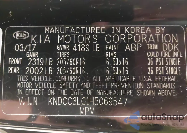 KNDCC3LC1H5069547: 42196104