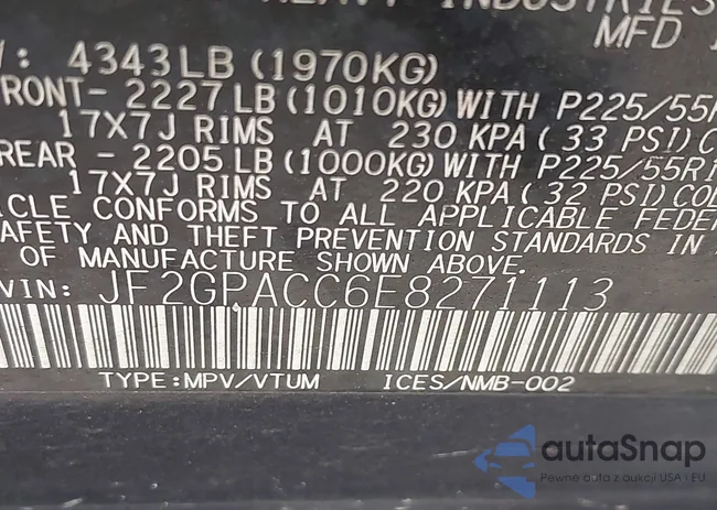 JF2GPACC6E8271113: 42196106