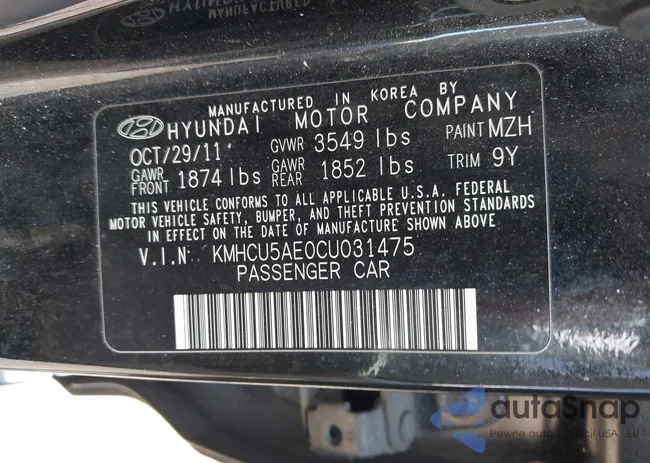 KMHCU5AE0CU031475: 42196146