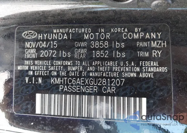 KMHTC6AEXGU281207: 42197497