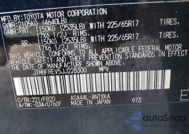 JTMBFREV5JJ228300: 42197508