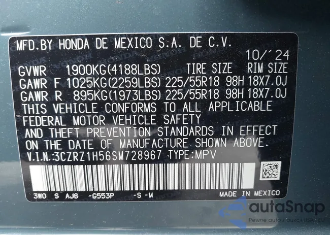 3CZRZ1H56SM728967: 42197542