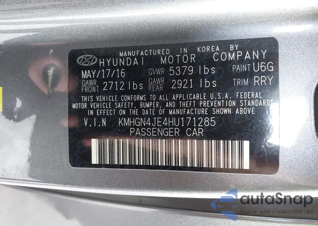 KMHGN4JE4HU171285: 42197648