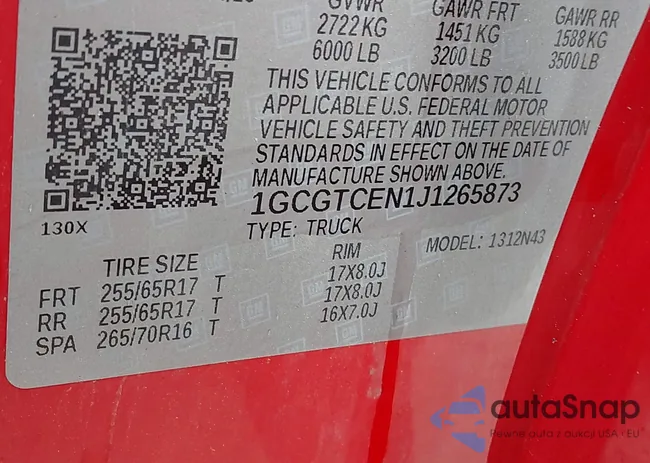 1GCGTCEN1J1265873: 42197734