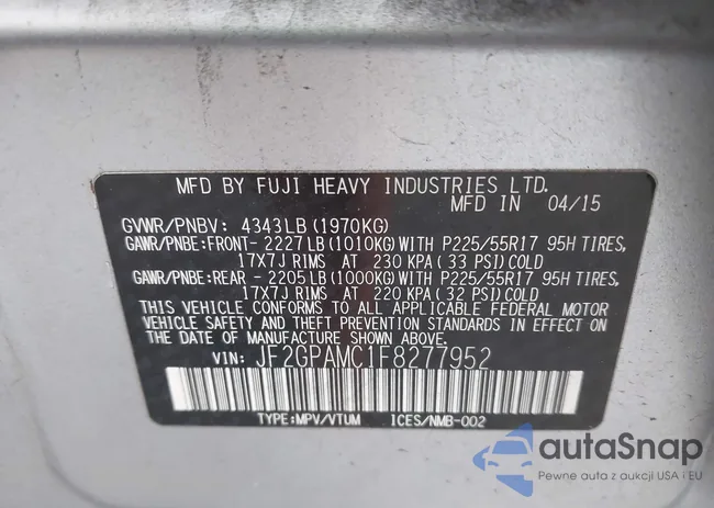 JF2GPAMC1F8277952: 42197747