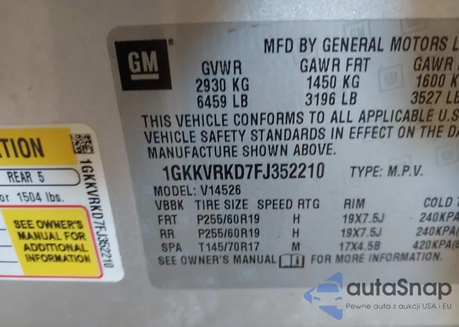 1GKKVRKD7FJ352210: 42197808