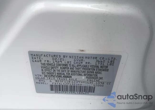 3N1CP5CV5ML480609: 42197827