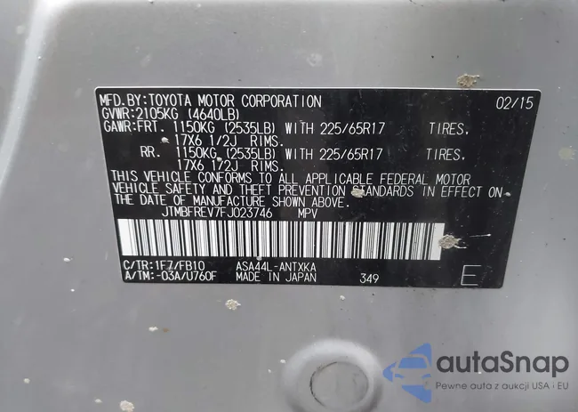 JTMBFREV7FJ023746: 42197974