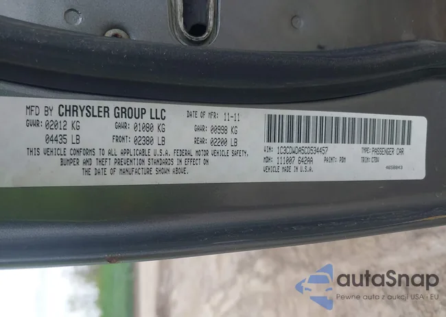 1C3CDWDA5CD534457: 42197032