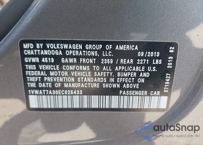 1VWAT7A30EC025433: 42197150