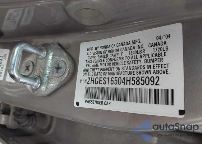 2HGES16504H585092: 42197232